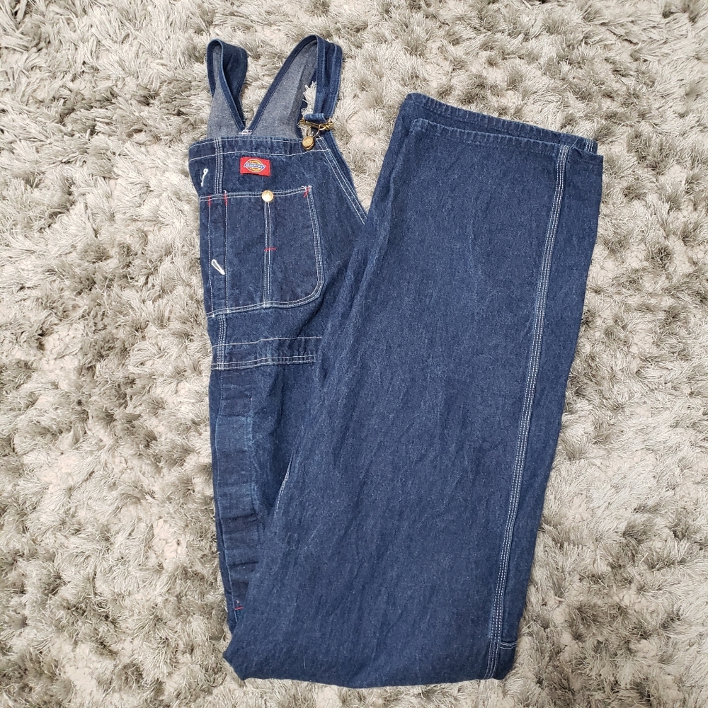Dickies Blue Jean Denim Overalls 46 X 32
